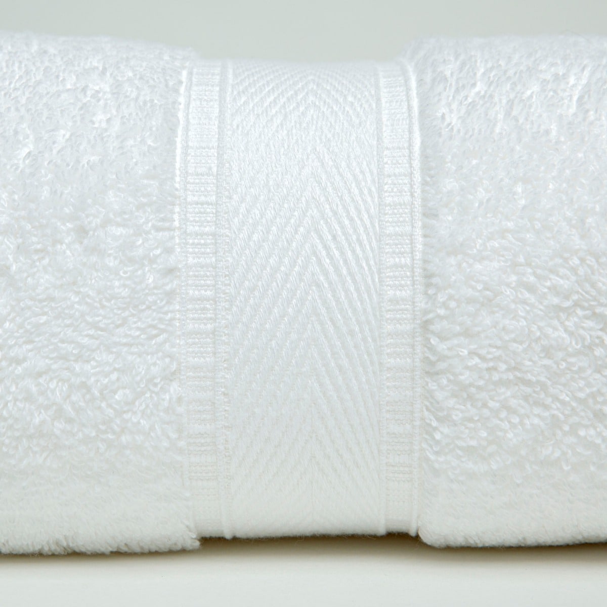 Oasis Towels : Wholesale White Blue Stripe Satin Border Organic Towels  Manufacturer In USA,UK