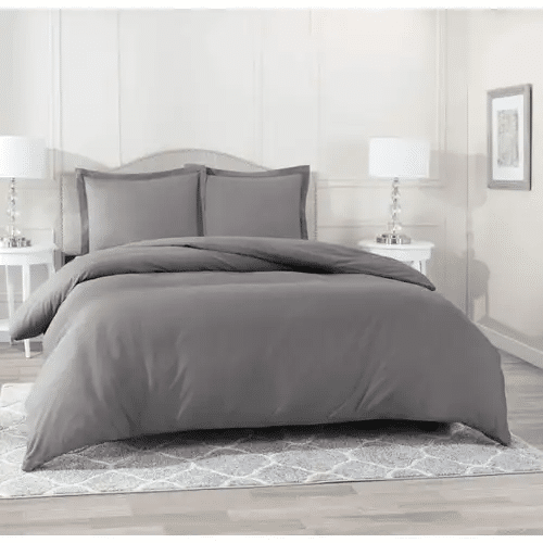 Pelle d'uovo 300 Thread Cotton sateen Bedlinen COLOURS - Slate grey