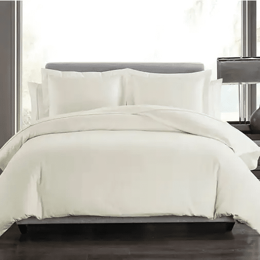 Pelle d'uovo 300 Thread Cotton sateen Bedlinen COLOURS - Ivory