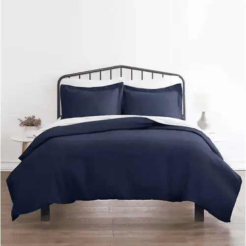 Pelle d'uovo 300 Thread Cotton sateen Bedlinen COLOURS - Navy